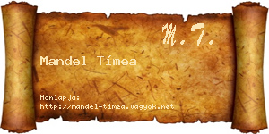 Mandel Tímea névjegykártya