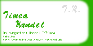 timea mandel business card